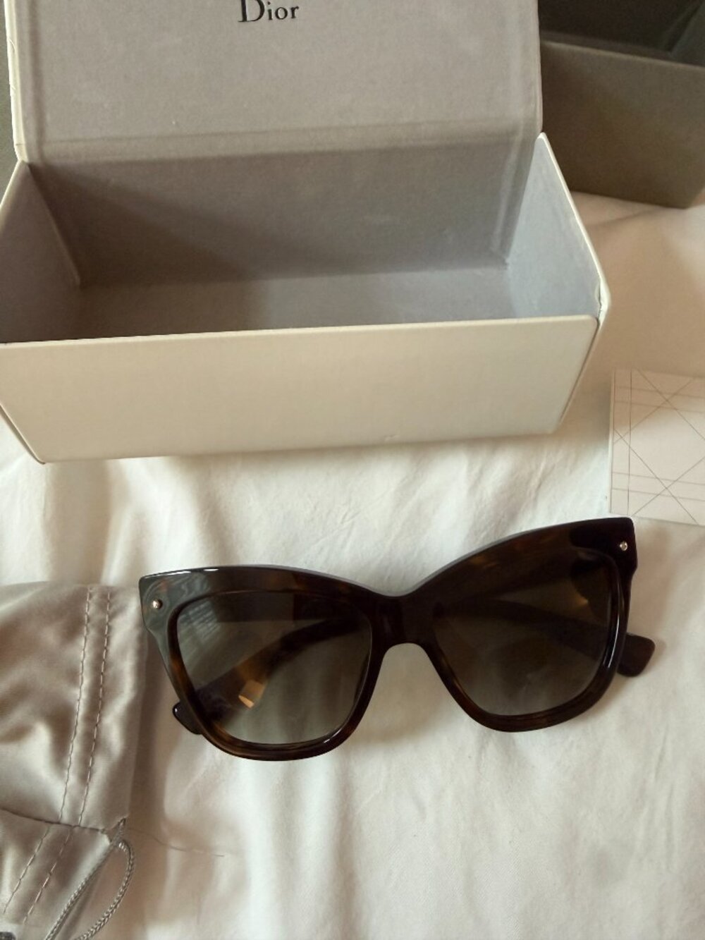 Christian Dior 086HA Tortoise Sunglasses 55mm Like New